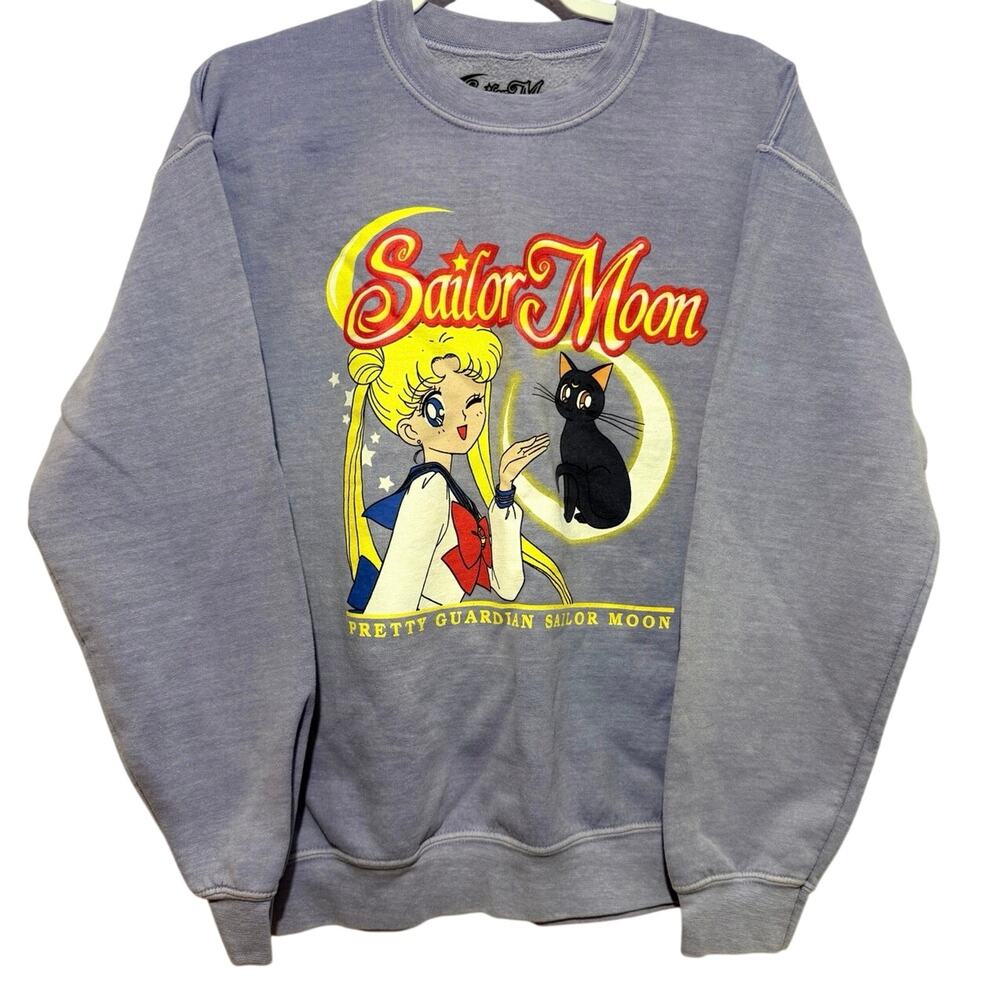 Teemax Sailor Moon Luna Sweatshirt Lilac Lavender Pastel Kawaii Anime Y2K Soft S